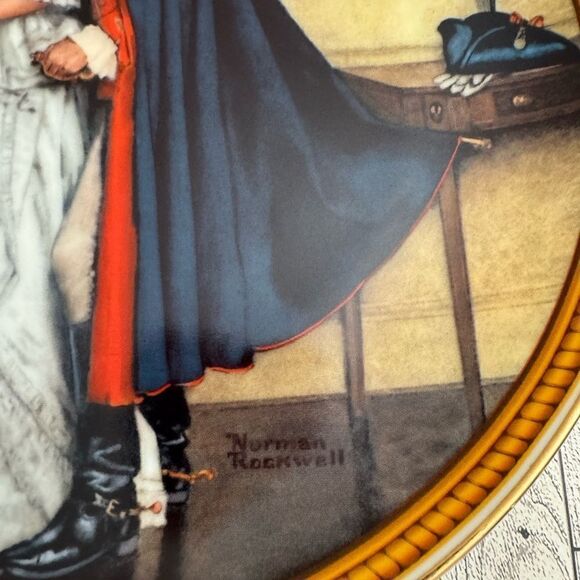 Norman Rockwell’s “The Unexpected Proposal” Collector’s Plate - Picture 3 of 7